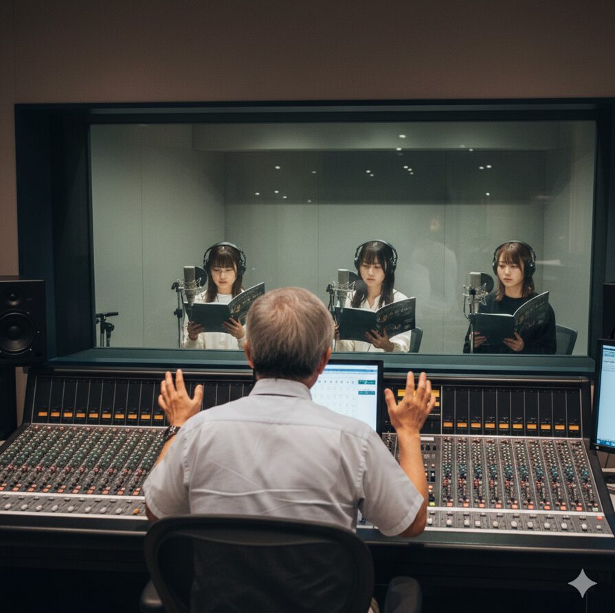 関智一氏ら現役トップ声優から直接指導を受けるアトミックモンキー養成所のレッスンイメージ